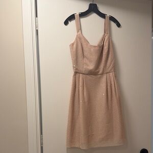 Dust Pink Sleeveless Sparkly Dress